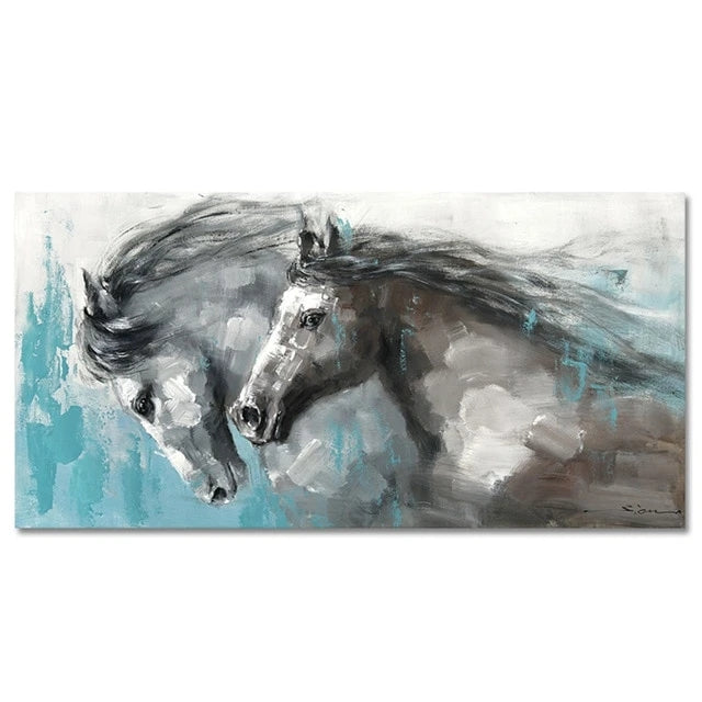 Canvas Horse Poster Wall Art for Living Room or Office Decor