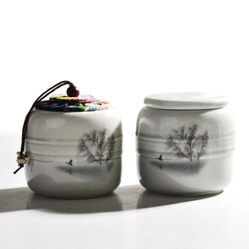 Herbal Incense Powder in Ceramic Sealed Jar - Vintage Chinese Medicine