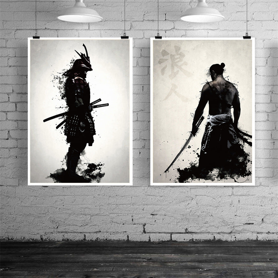 Japanese Samurai Canvas Wall Art for Living Room Home Decor - Multiple Sizes