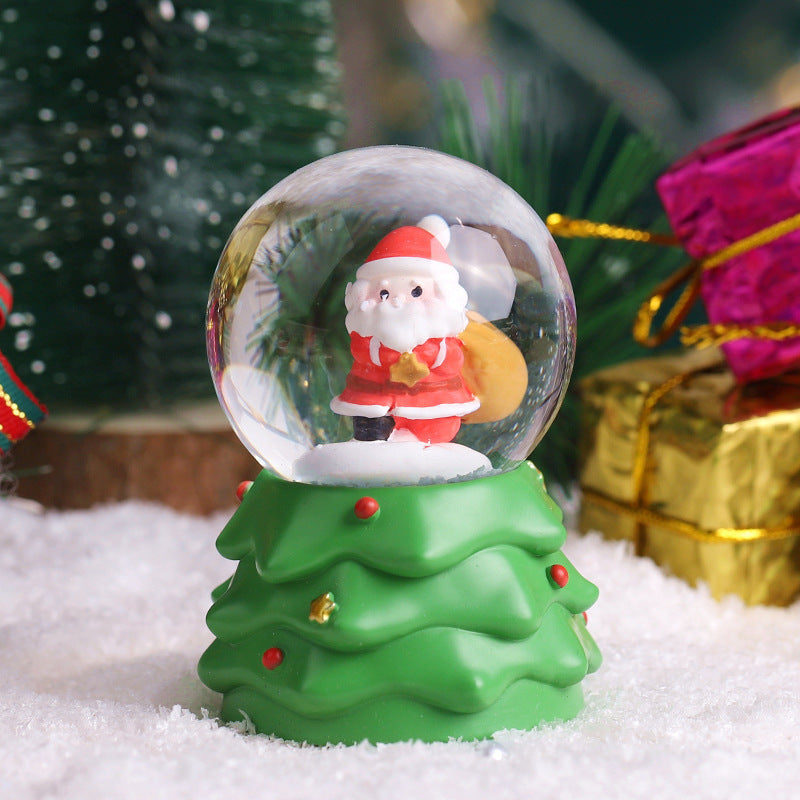 Christmas Crystal Ball Ornament Resin Craft Decor - Holiday Decoration Supplies