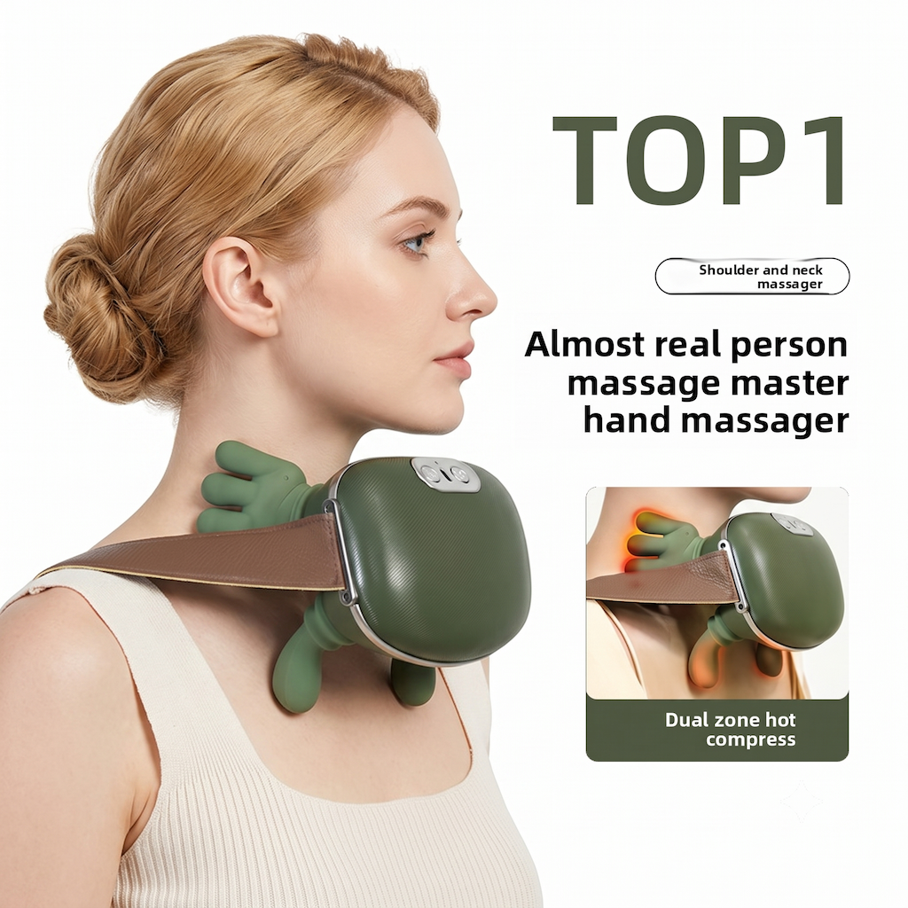 Neck & Shoulder Massage Tool for Cervical Relief - Green