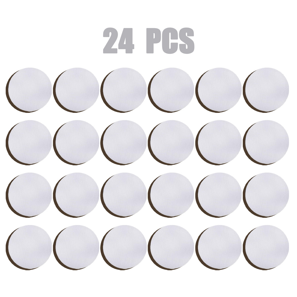 24-Pack White Wood Sublimation Blank Coasters - 10x10cm