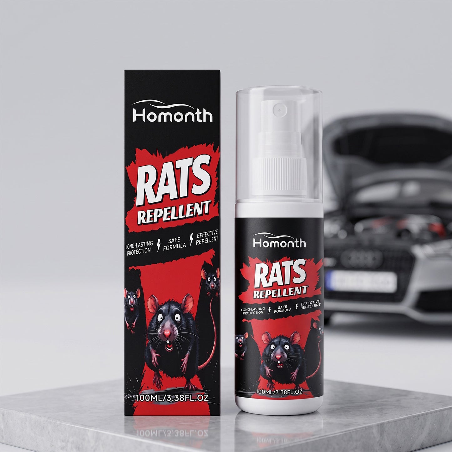 Rats Repellent Spray - 100ml Natural Pest Control for Home & Garden