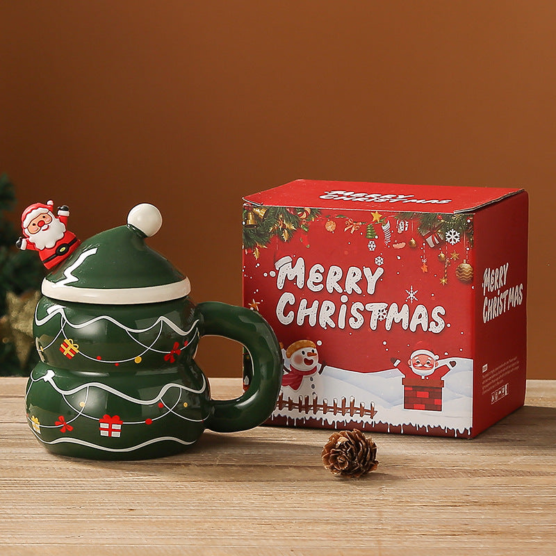 Christmas Snowman Ceramic Water Cup - Large Capacity Festive Drinkware