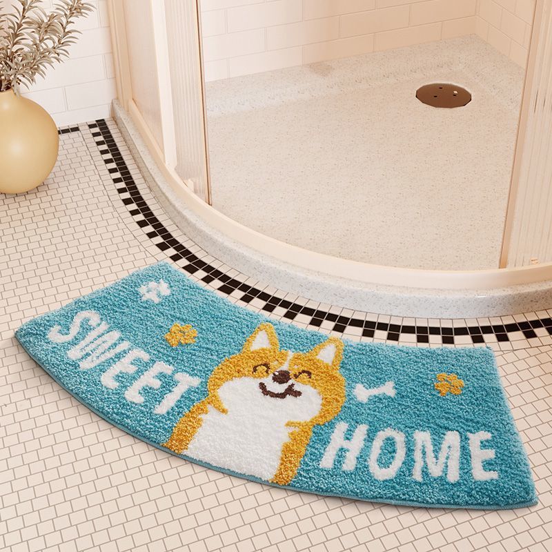 Non-slip Floor Mat Fan-Shaped Bathroom Door Mat Home Decor
