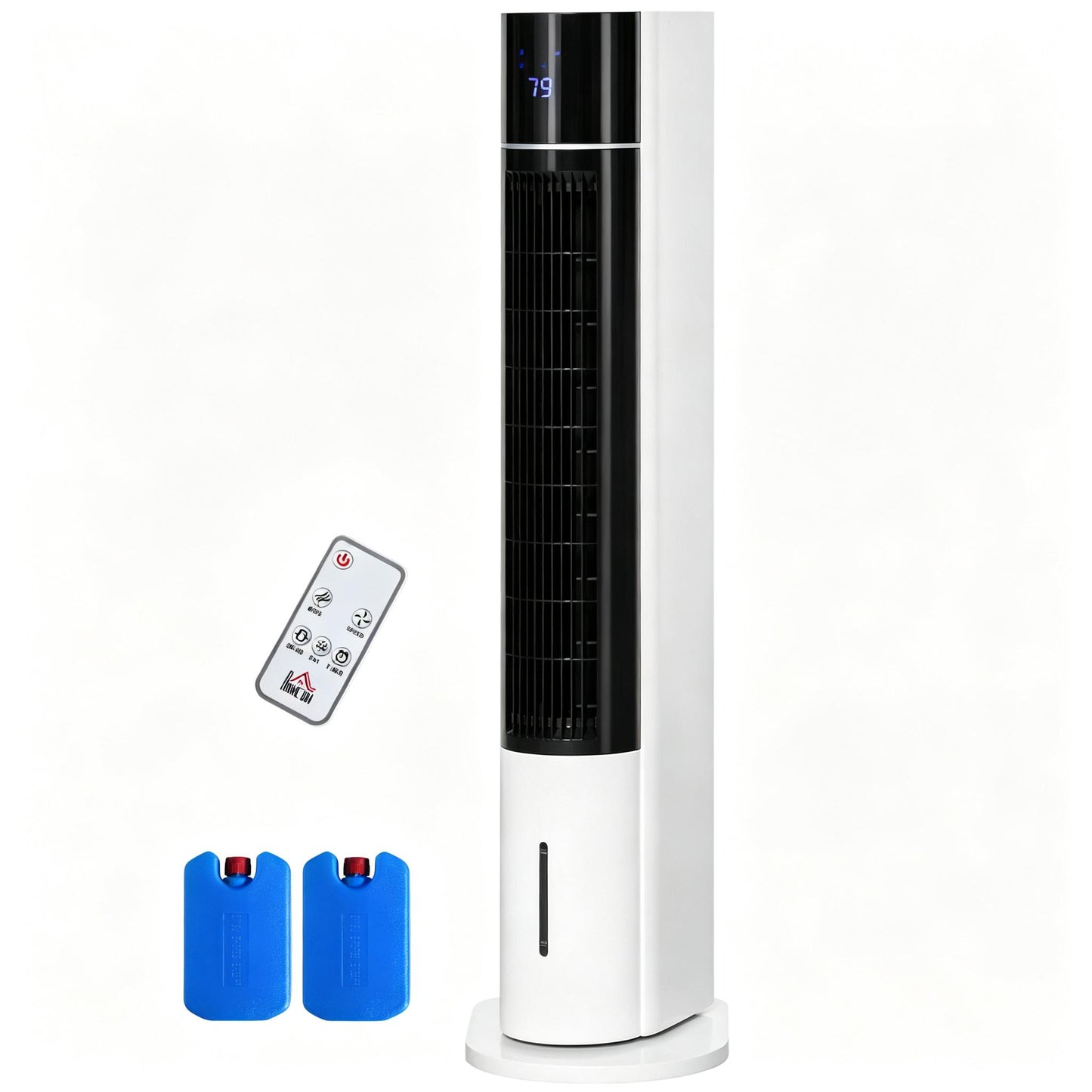 42" White Oscillating Portable Swamp Cooler with Humidifier