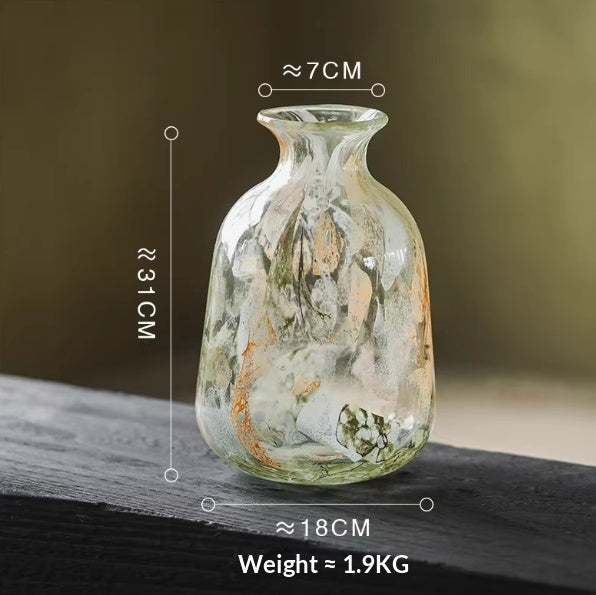 Artificial Glass Flower Vase - Modern Minimalist Home Decor with Multiple Styles