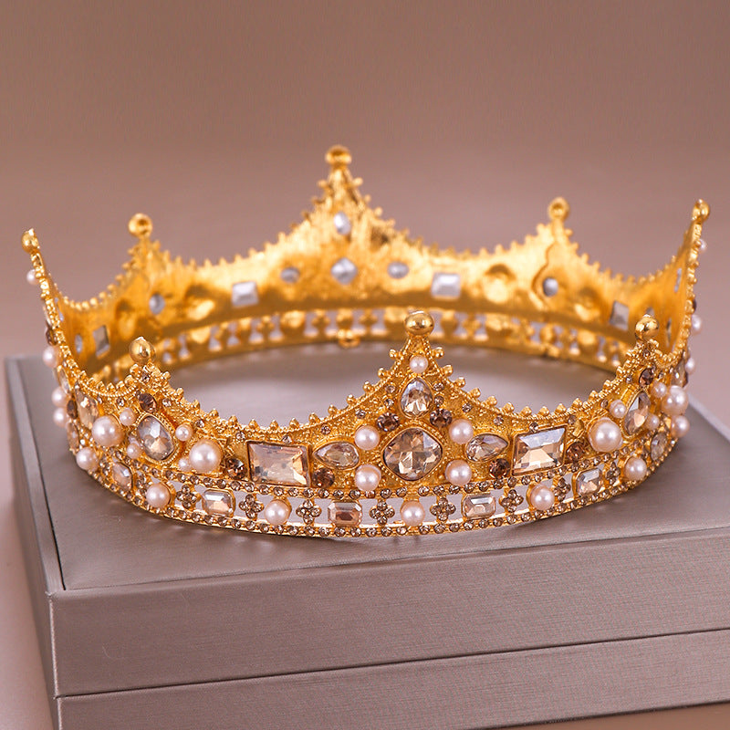 Rhinestone Pearl Crown Headband
