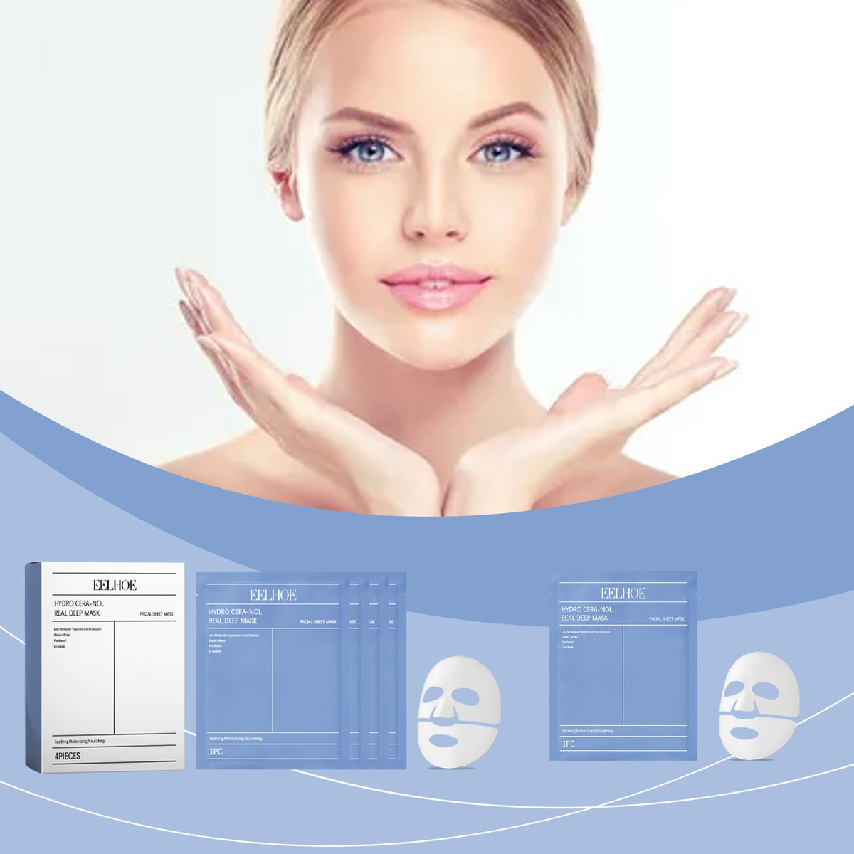 Deep Nourishing Moisturizing Facial Mask Set for Skin Hydration & Repair