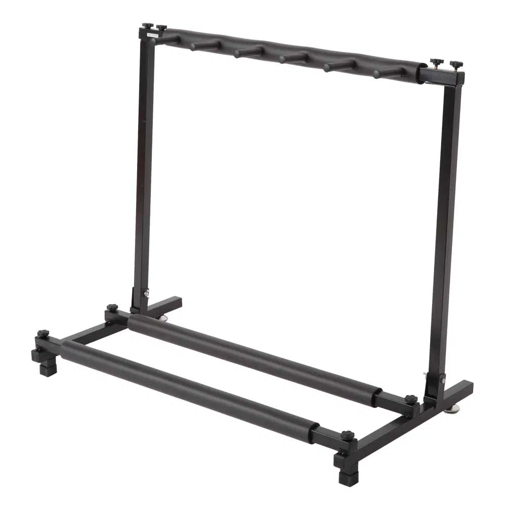 Triple Folding Guitar Holder Rack Stand for 5 Guitars - Black