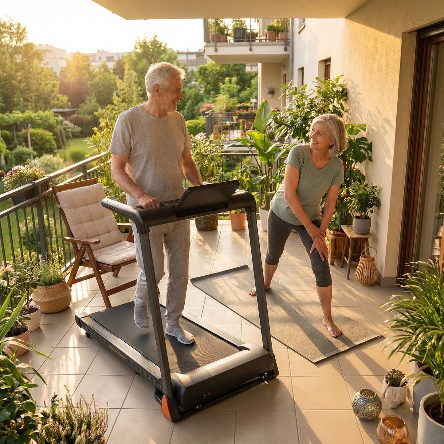 Folding Treadmill - 3.5 HP, 330 lbs Capacity, LED Display