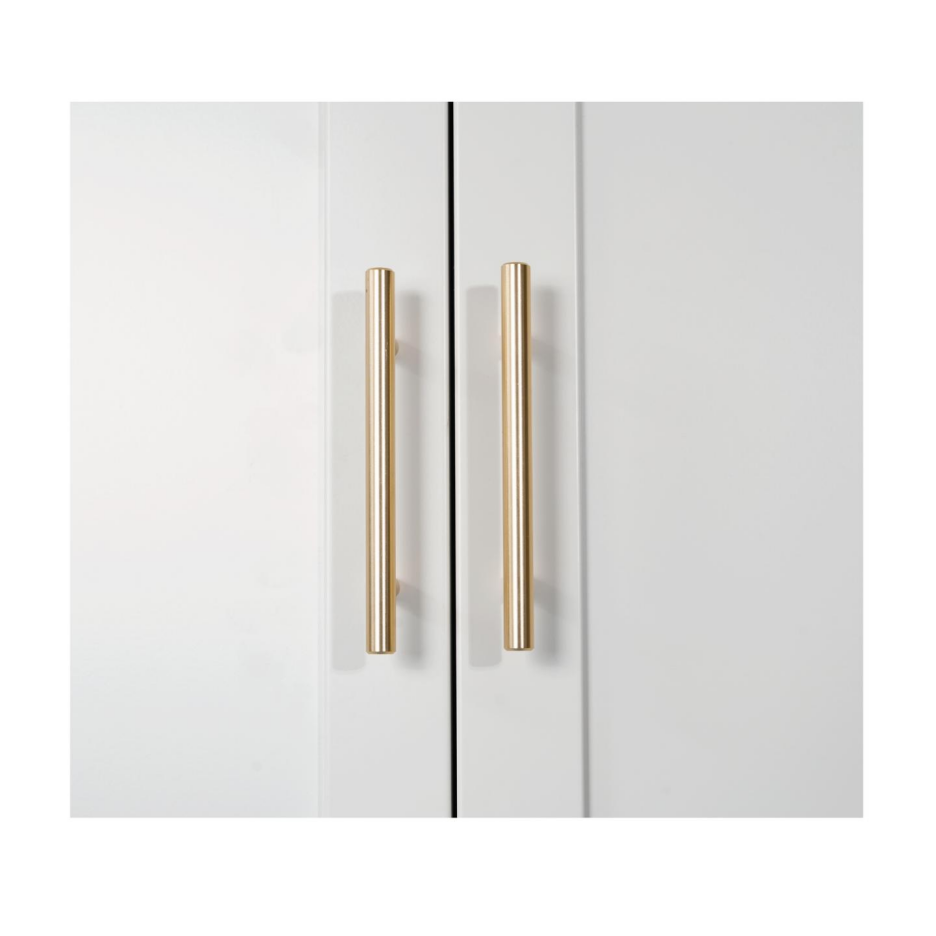 60-Inch Tall Metal Wardrobe Cabinet with Drawer & Shelf - White