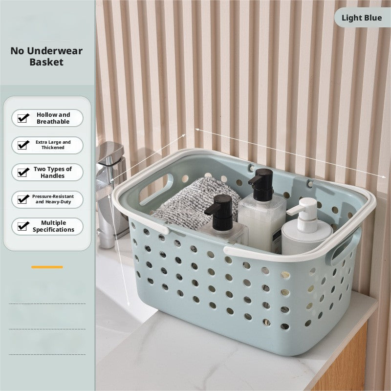Medium Beige Clothes Basket - Durable Plastic Laundry Hamper, 1 Piece