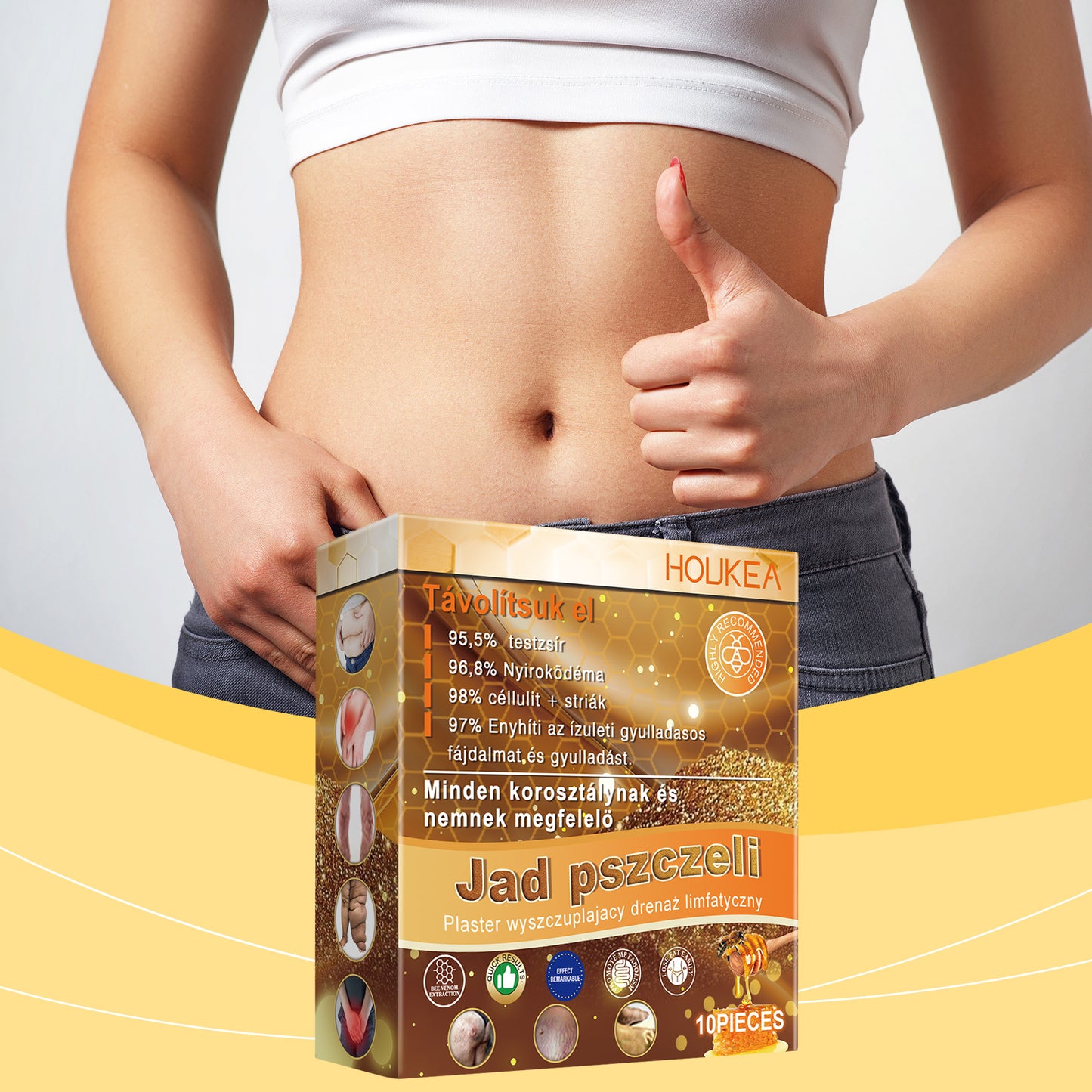Bee Venom Body Patch - 10 Count Natural Extract Metabolism Support