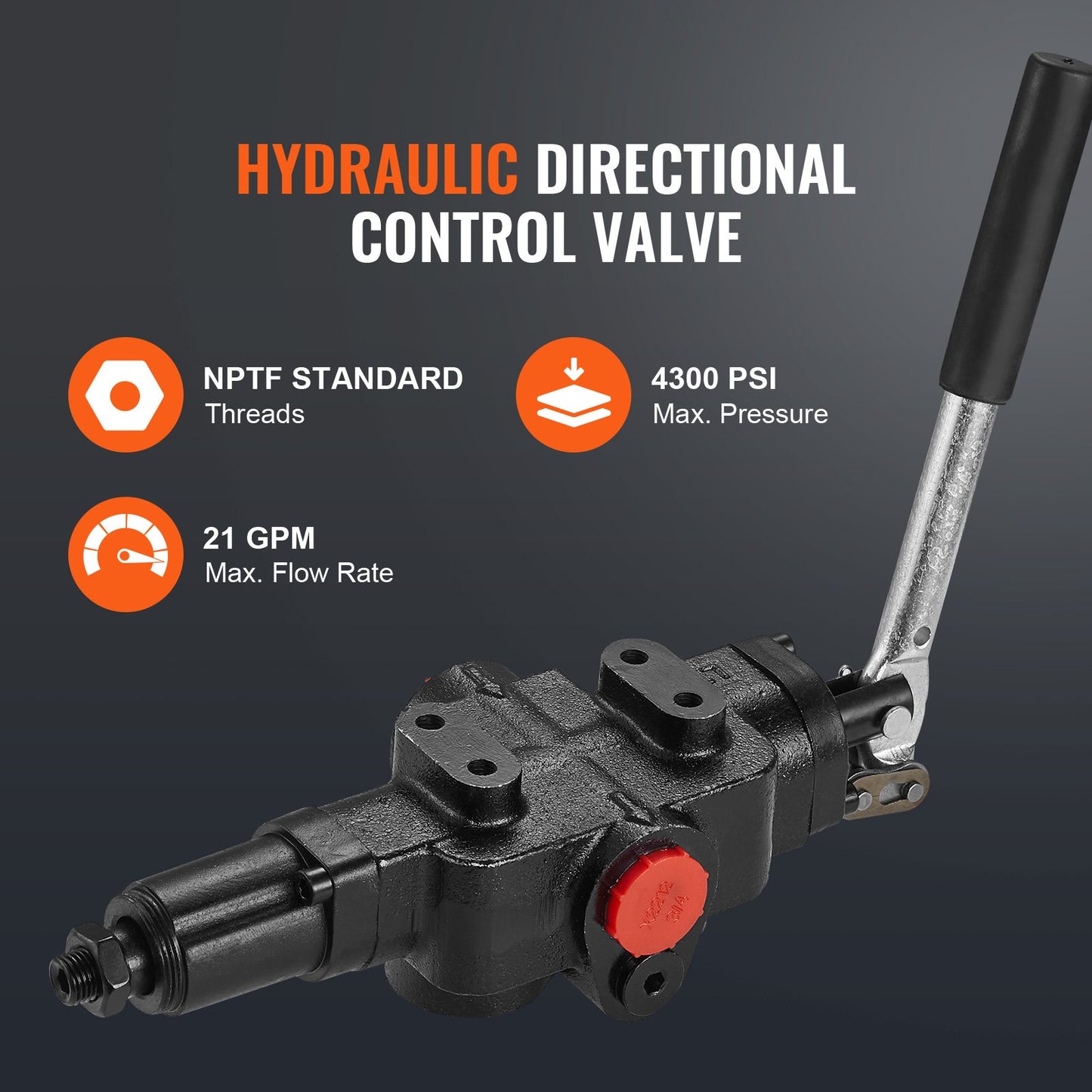 Hydraulic Log Splitter Pump Kit 22 GPM 4000 PSI 2 Stage Aluminum Gear Pump with Valve & Base