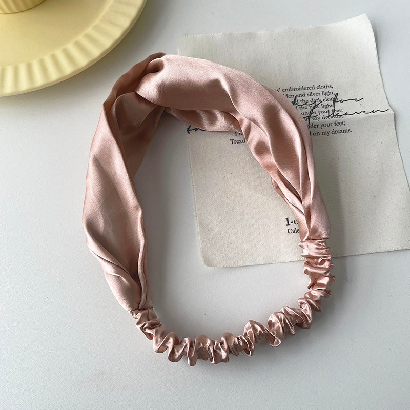All-Match Satin Headband with Wide Side Hair Accessory - Multiple Colors