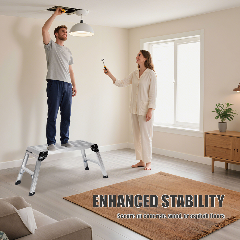 Heavy Duty Aluminum Folding Work Platform - 330 lbs Capacity