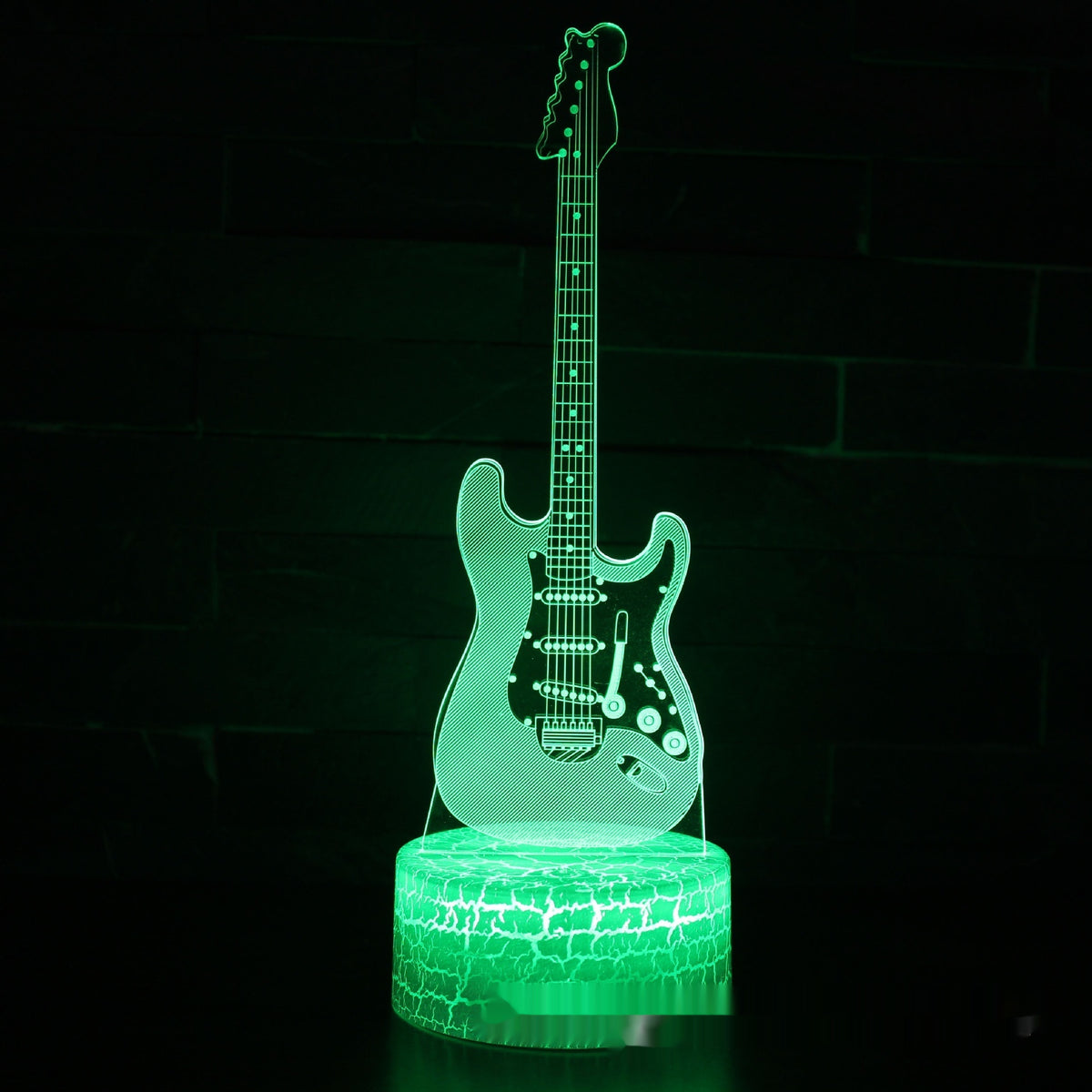 Electric Guitar Violin 3D Table Lamp with Multi-Color Touch & Remote