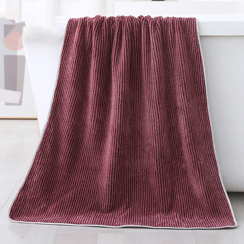 Large Coral Fleece Bath Towel - Thickened Swim & Beach Towel 70x140cm