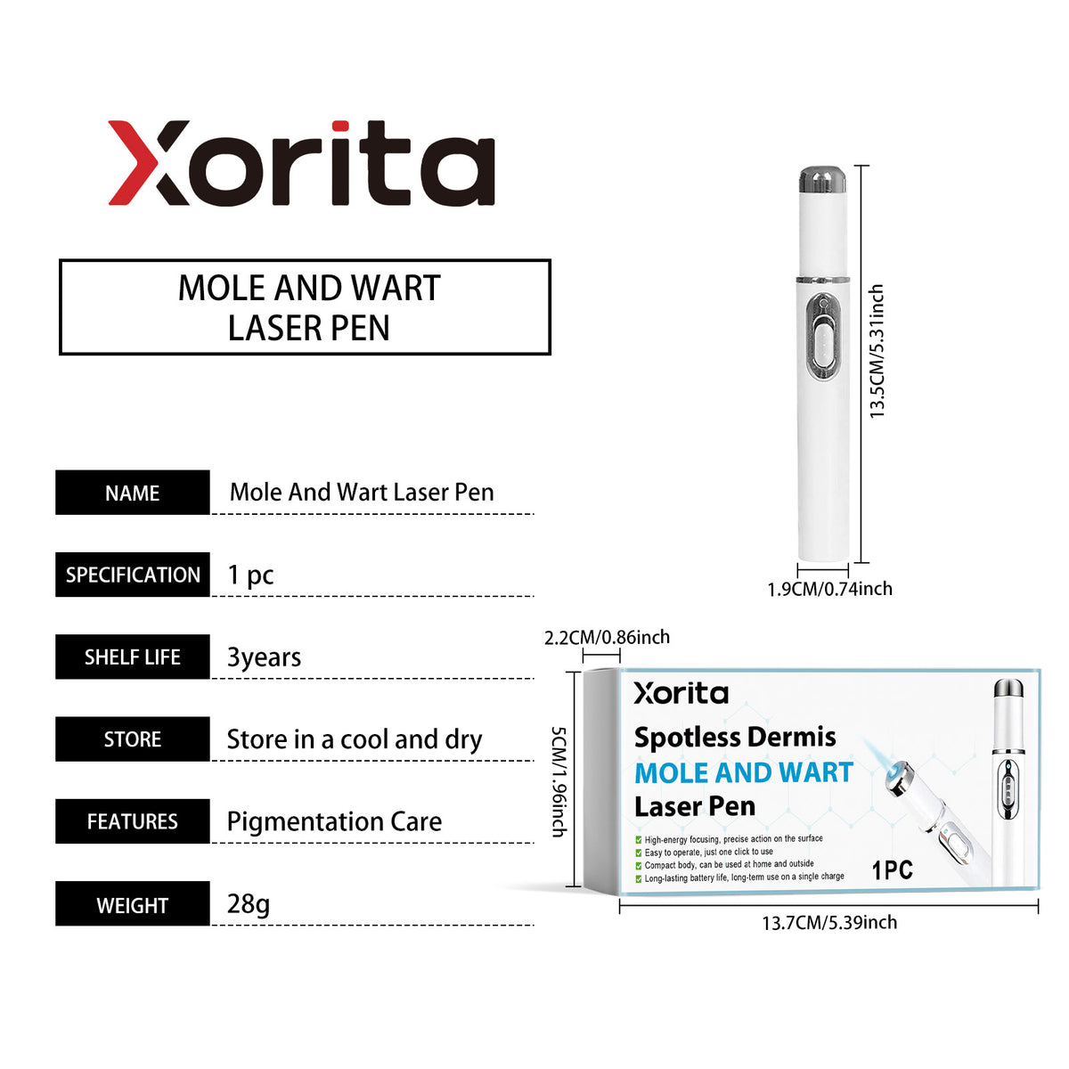 Face Skin Care Laser Pen - Portable Skin Treatment Device