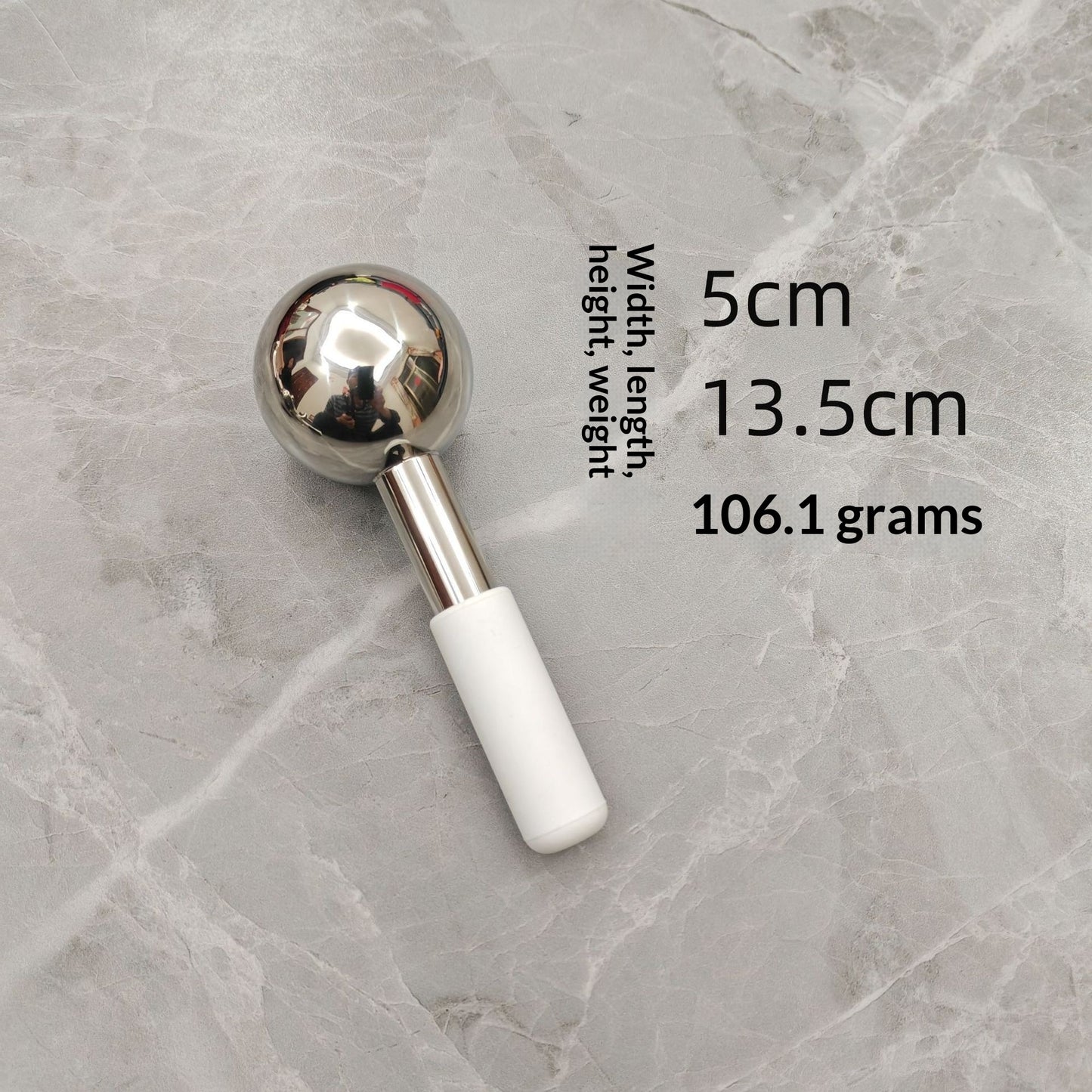 Stainless Steel Facial Ice Ball Massage Spoon - Hot & Cold Beauty Tool