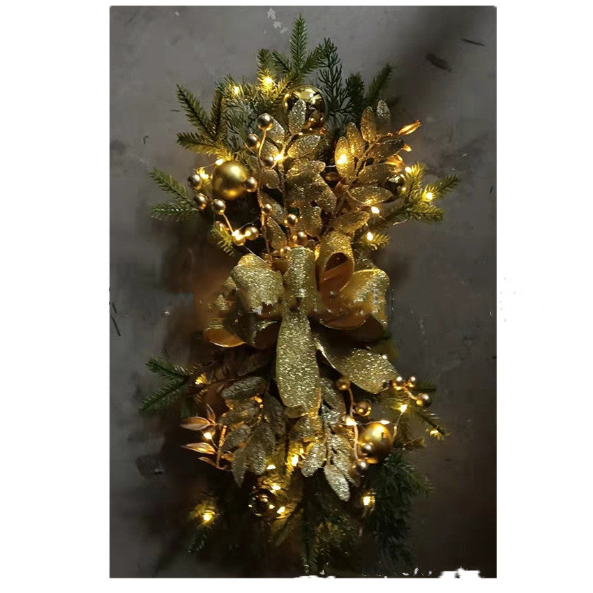 Decorative Stair Garland with Glow Options - Festive Home Garden Decor