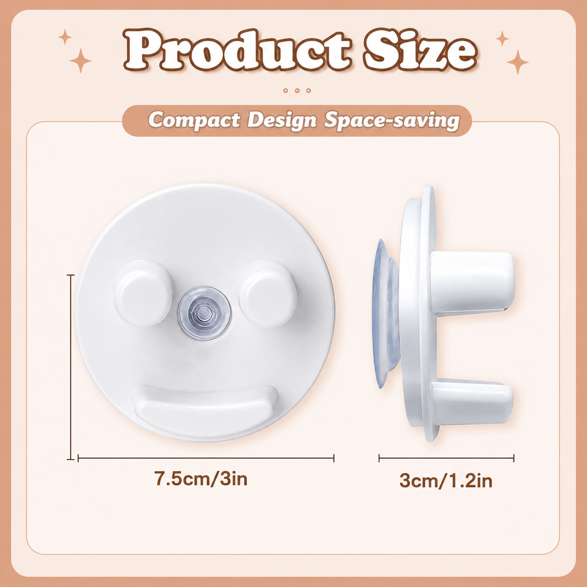 Suction Cup Sponge Holder Wall Mount for Smile Sponges No-Drill Kitchen Organizer