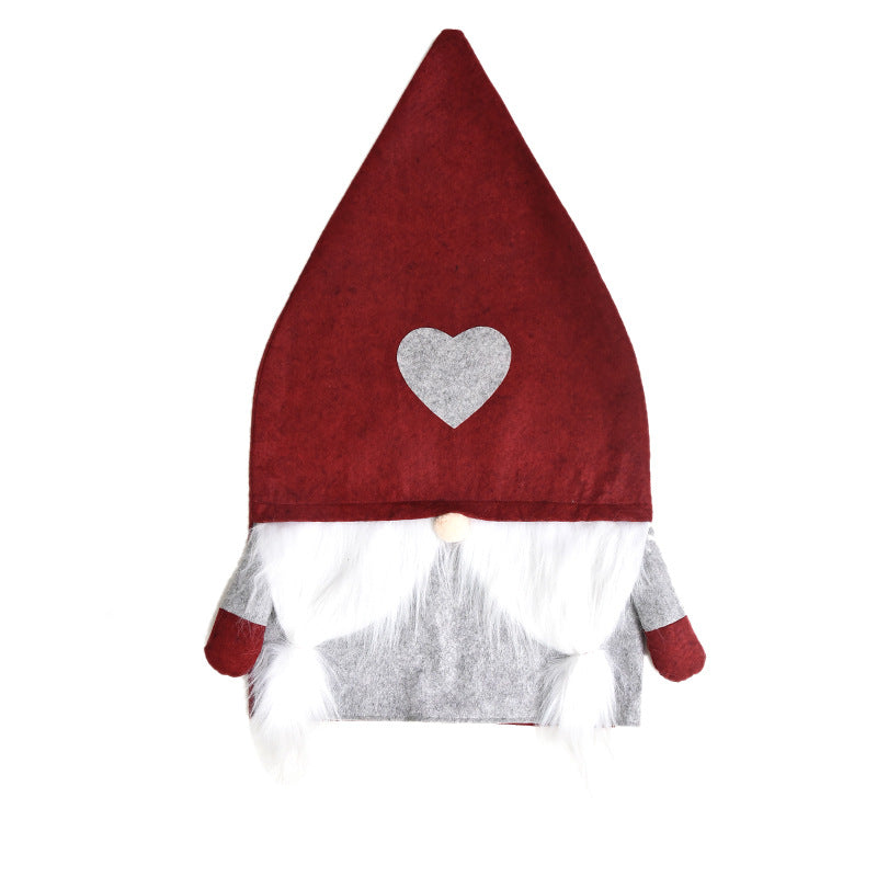 Christmas Santa Claus Beard Chair Cover - Festive Holiday Decor for Events