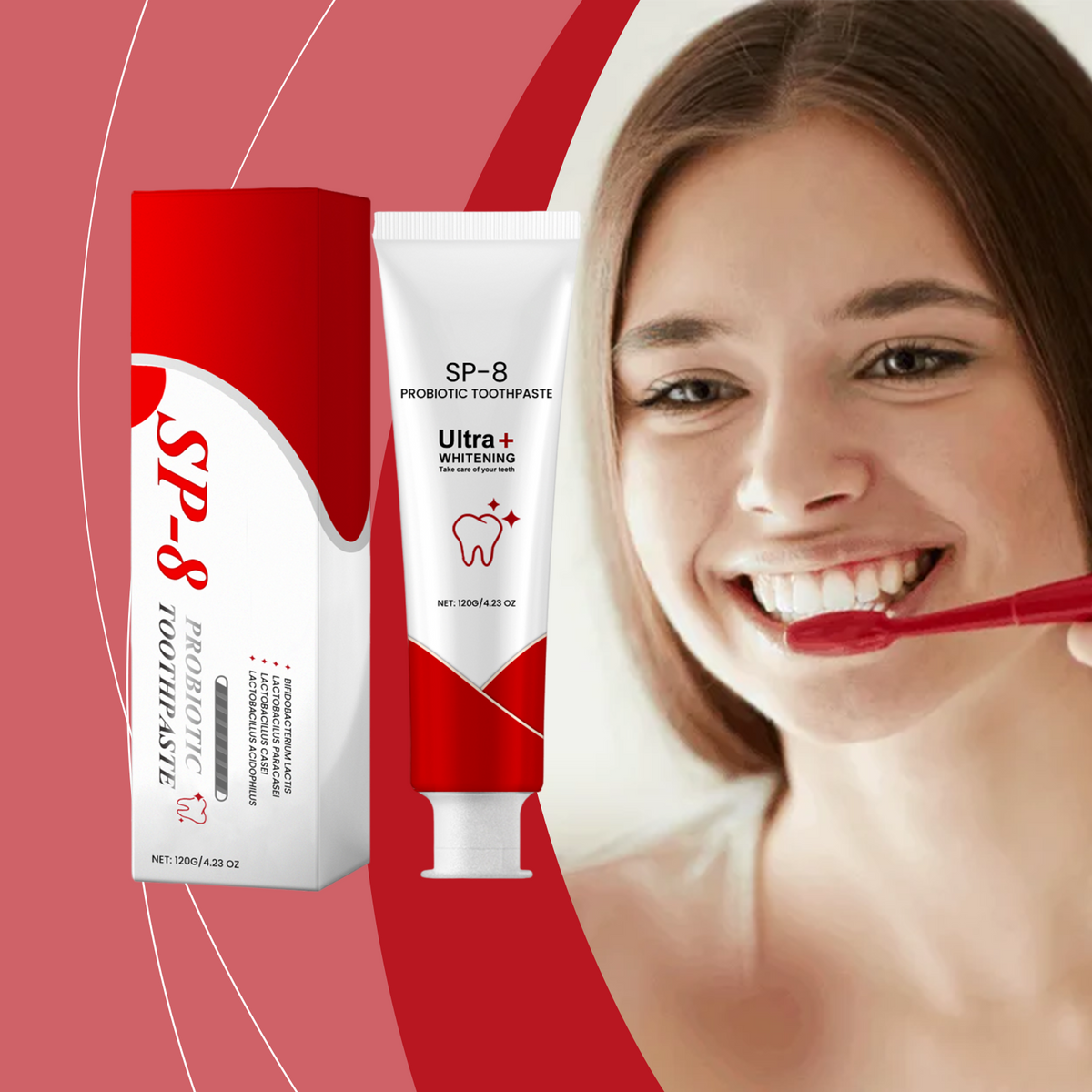 Probiotic Toothpaste for Fresh Breath & Whiter Teeth – 120g
