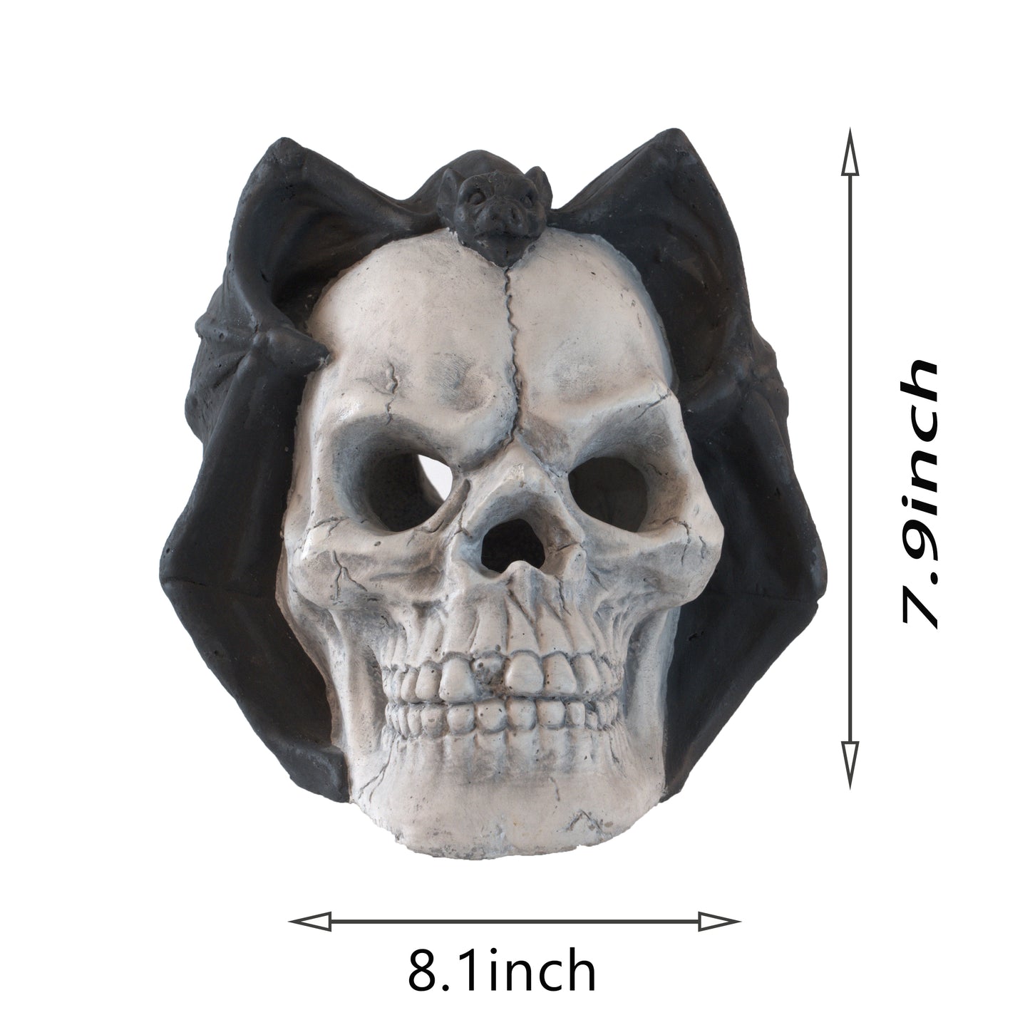 Realistic Demon Skull Gas Log for Fire Pit & Fireplace