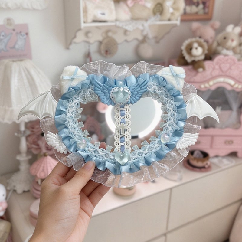 Anime Heart-Shaped Double Card Holder Set for Home & Office Decor