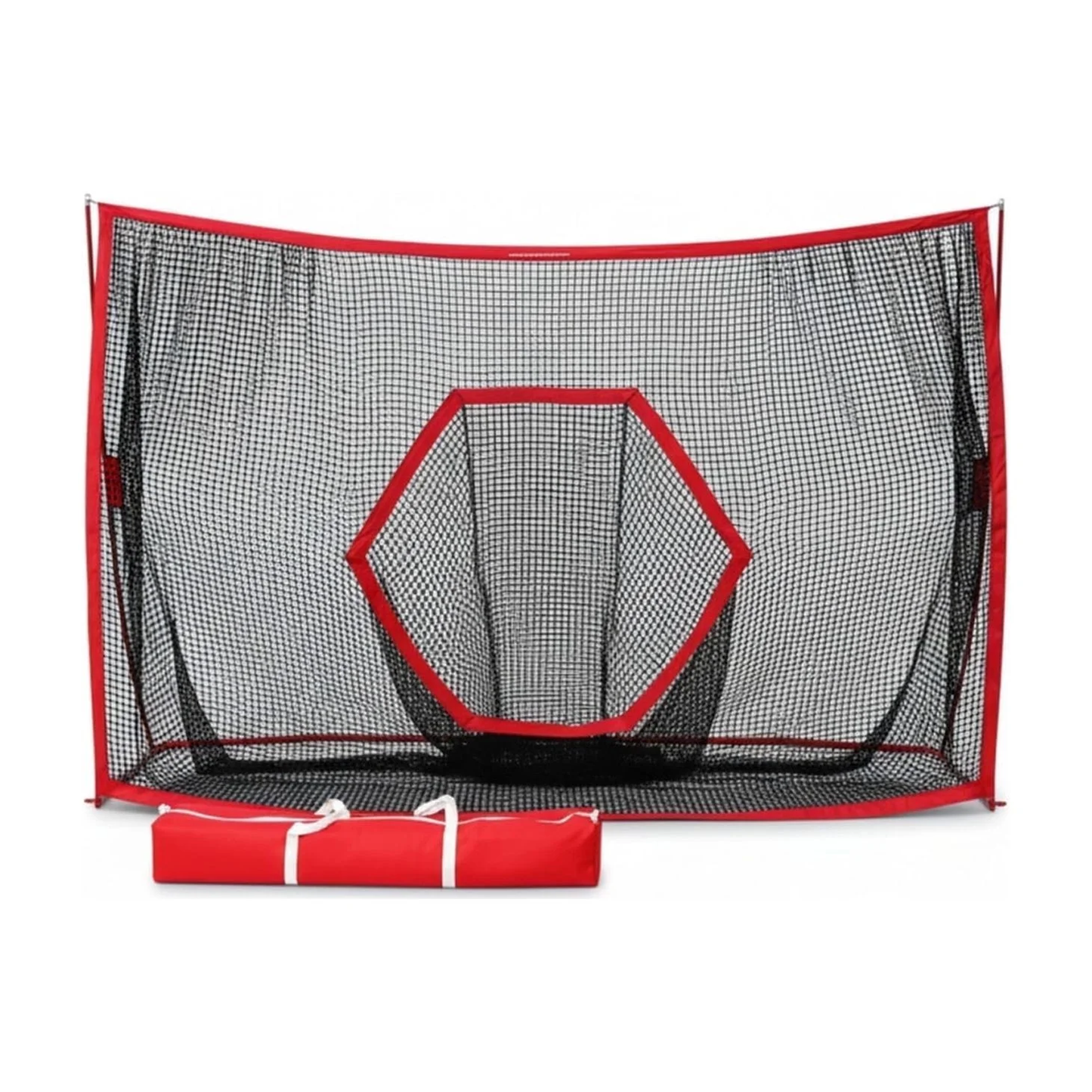 10x7-Foot Golf Practice Net for Indoor & Outdoor Use - Red