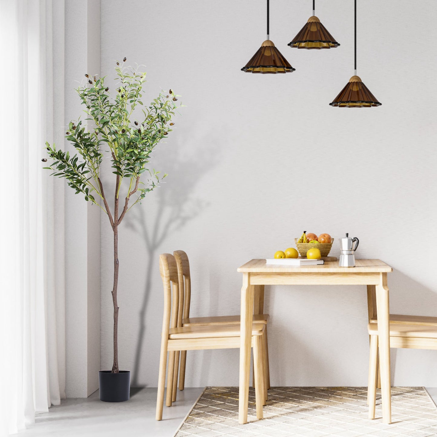 5.9FT Artificial Olive Tree - Lush Faux Potted Plant