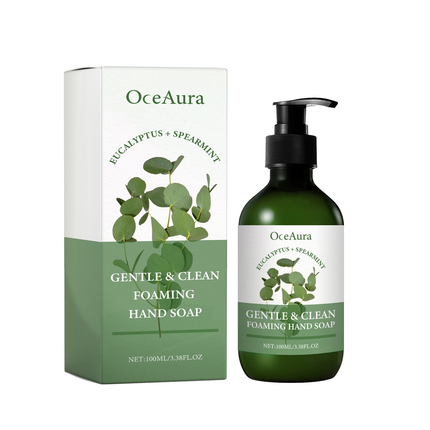 Gentle Foaming Hand Soap with Glycerin & Eucalyptus - 100ml Moisturizing Wash