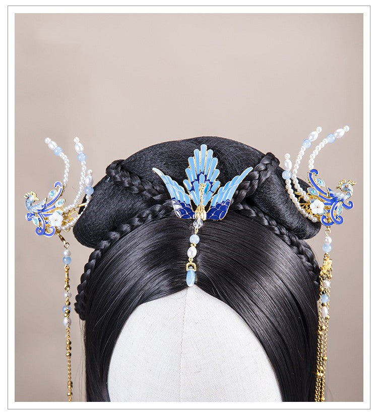 Vintage Flower Hairpin Set - Alloy Hair Accessory