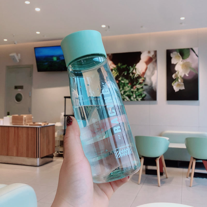Portable Plastic Water Bottle with Leak-Proof Lid for Sports and School - 550ml/650ml