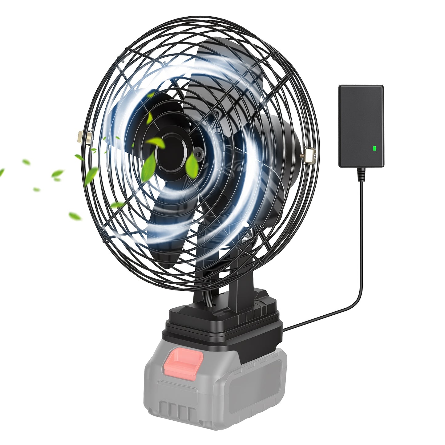 Cordless Jobsite Fan 9.06 Inch 2-Speed Portable Work Fan for 21V Battery