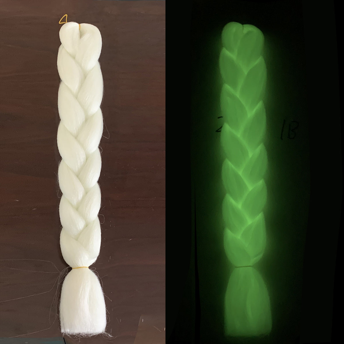 Fluorescent Chemical Fiber Wig Big Braid - Luminous Hair Weave with Color Options