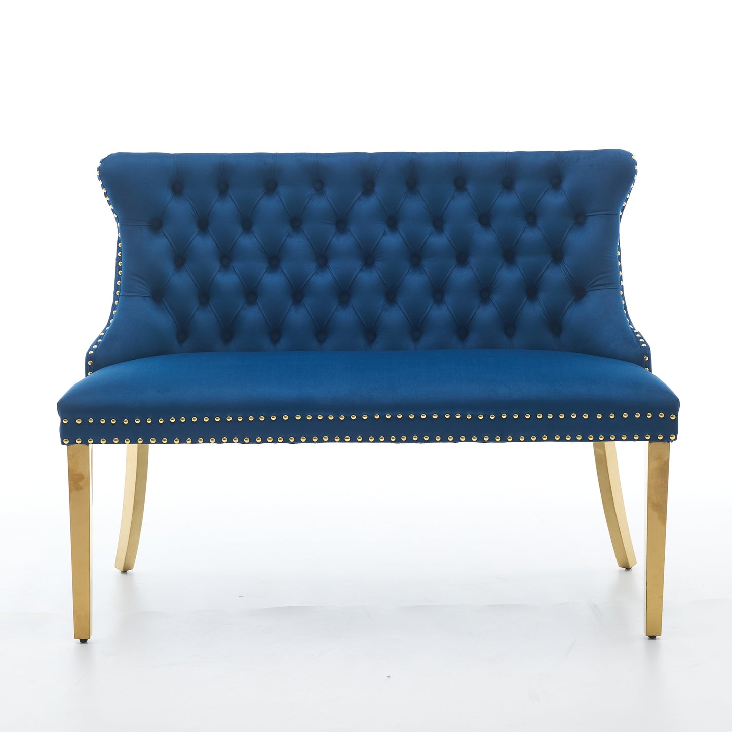 Velvet Double Dining Loveseat Bench, Kitchen & Seating, 2-Seat Tufted