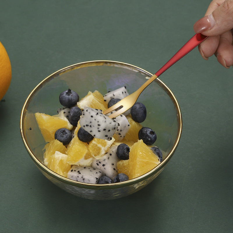 Stainless Steel Fruit Fork Set - Western Style Kitchen Dinnerware