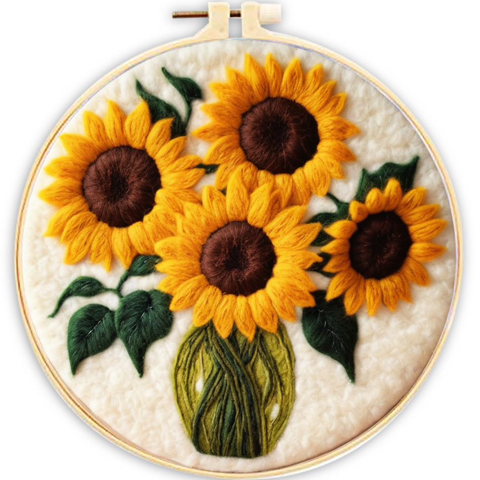 Embroidery Needle Felt Blanket Painting Kit - House Decor & Crafts