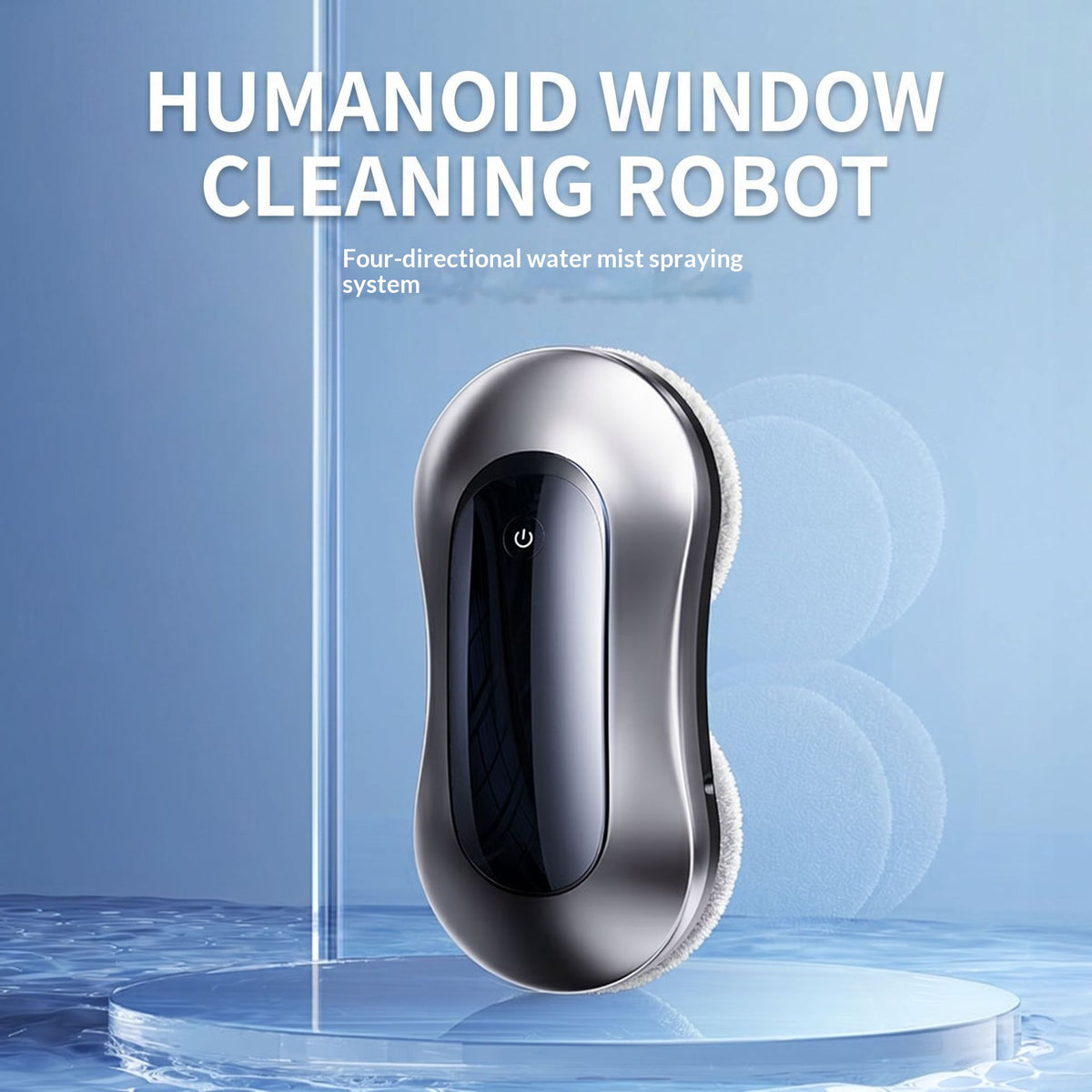 Electric Window Cleaning Robot for Glass Surfaces - S9 Silver, Multi-Standard Power