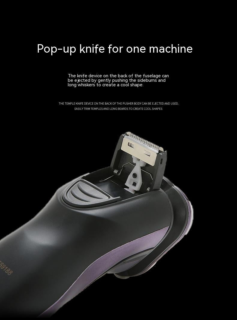 Electric Men's Shaver USB Rechargeable - Purple