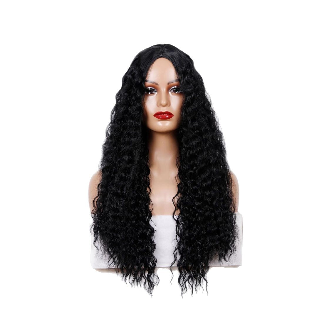Medium Long Curly Synthetic Wigs for Hair Styling & Costume Use