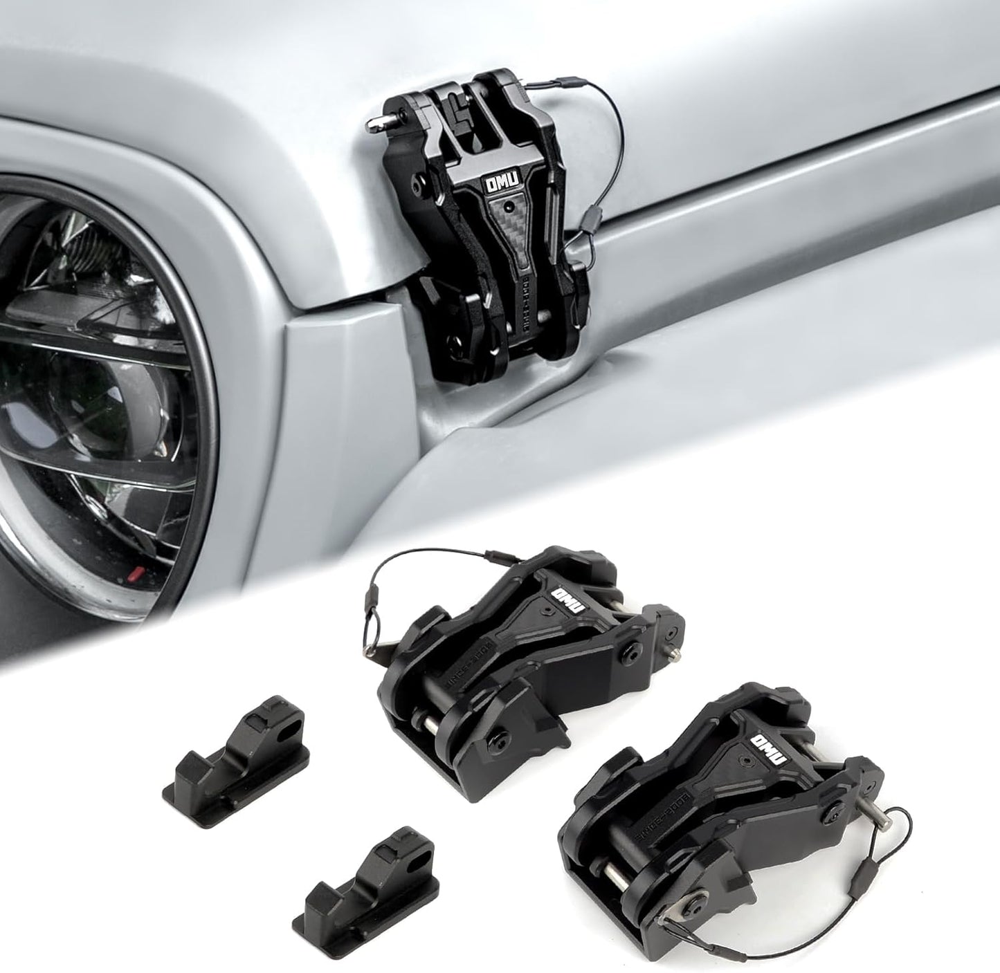 Heavy-Duty Hood Lock Upgrade for 2018-2026 Jeep Wrangler JL & Gladiator JT - Black
