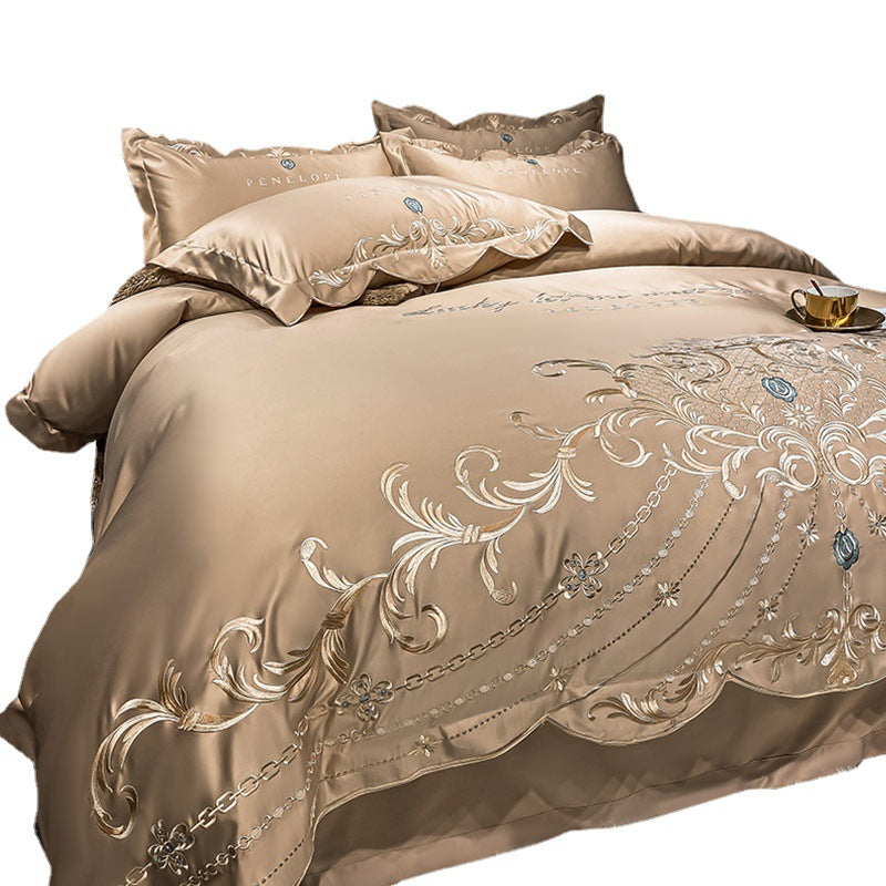 Four-Piece Cotton Ice Silk Bed Sheet Set - Bedding Comfort & Style
