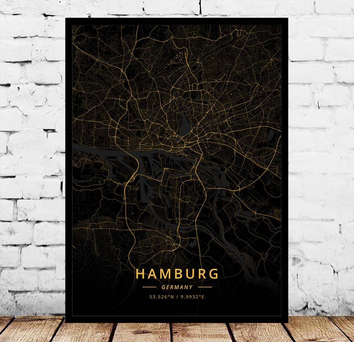 Modern Landscape Decorative Canvas Wall Art for Living Room - Flensburg Germany