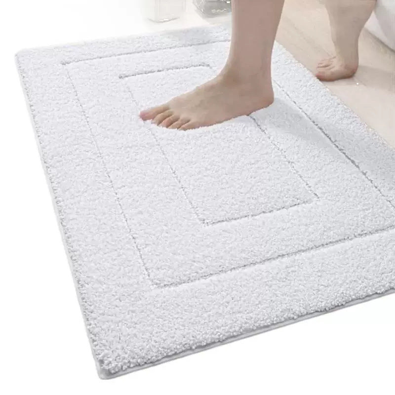 Cashmere-Like Bathroom Absorbent Floor Mat - Soft, Machine Washable, Multiple Sizes