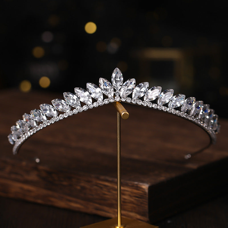 Rhinestone Crown Headband Bridal
