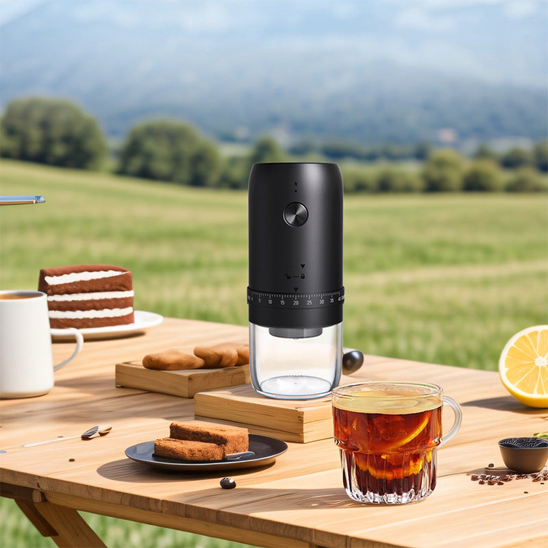 Black Coffee Grinder with Precise Grinding & Aromatic Flavor Locking